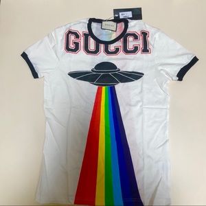 GUCCI Men’s UFO rainbow T-shirt